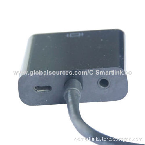 Micro HDMI to VGA with Audio and Micro Charging Adapter, 0.15m
